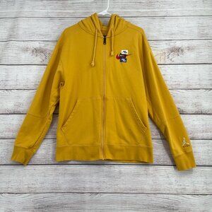 Nike Jordan Jump Man Full Zip Hoodie Sweatshirt Women's Size L Yellow/Gold‎